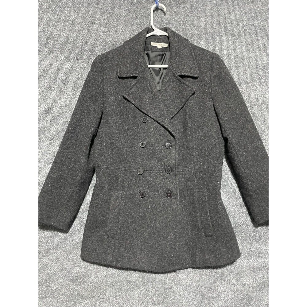 Jason Kole Peacoat Men's M Black Wool Coat